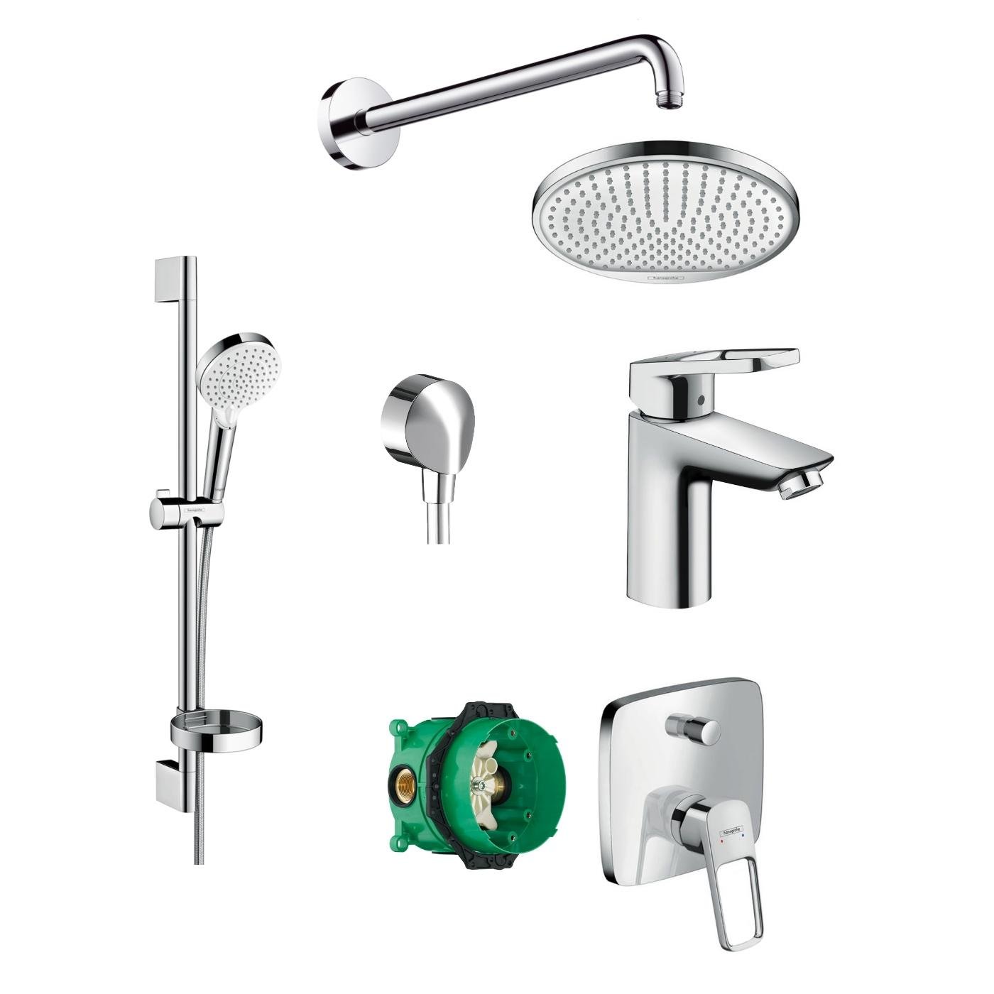 Набор смесителей для ванны Hansgrohe LOGIS LOOP 1122019 Хром (71784)