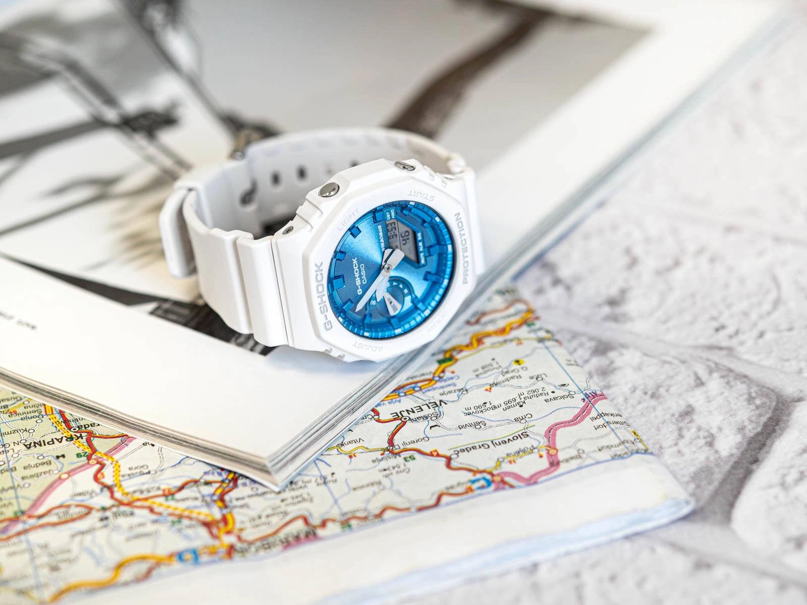 Часы Casio G-SHOCK GA-2100WS-7AER (8526) - фото 2 Часы Casio G-SHOCK GA-2100WS-7AER (8526) - фото 2