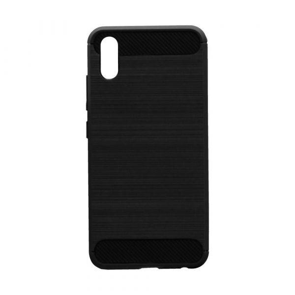 Чехол накладка Polished Carbon для Vivo Y91c, Y91, Y93, Y91i, Y90, Y95, U1 черный