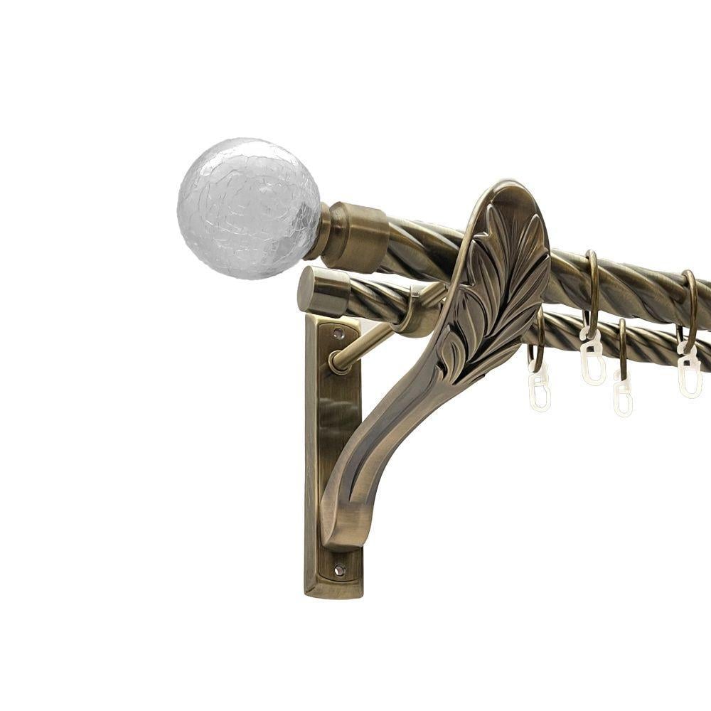 Карниз для штор Orvit Сепия двухрядный скрученный 25/19 мм 300 см Антик (00-00016465)