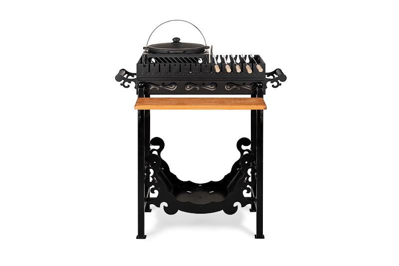 Мангал гриль Smoke House BBQ в комплектації Maximum 850х600х850 мм на 15 шампурів з кришкою BBQ грати та шампурами Античний (27860589) - фото 6 Мангал гриль Smoke House BBQ в комплектації Maximum 850х600х850 мм на 15 шампурів з кришкою BBQ грати та шампурами Античний (27860589) - фото 6