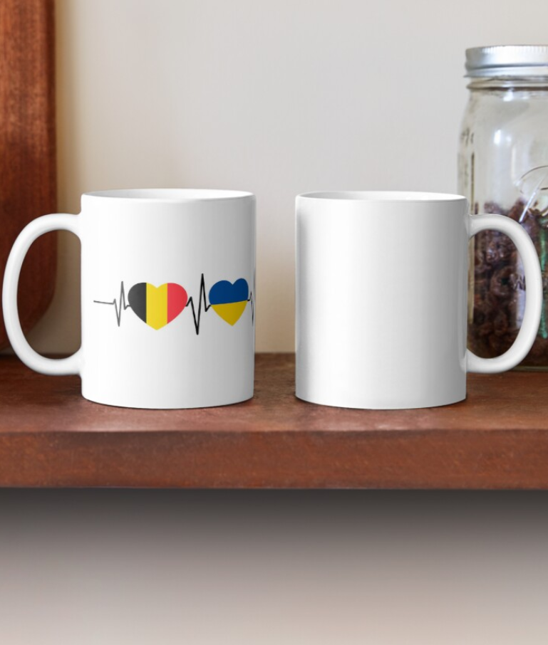 Чашка керамическая с принтом Belgium Ukraine 330 мл Белый (УКР343Ч) - фото 2 Чашка керамическая с принтом Belgium Ukraine 330 мл Белый (УКР343Ч) - фото 2