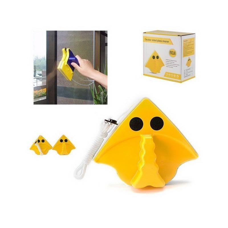 Щітка для миття вікон Glass Wiper трикутна магнітна Жовтий (1007957-Yellow-1) - фото 2