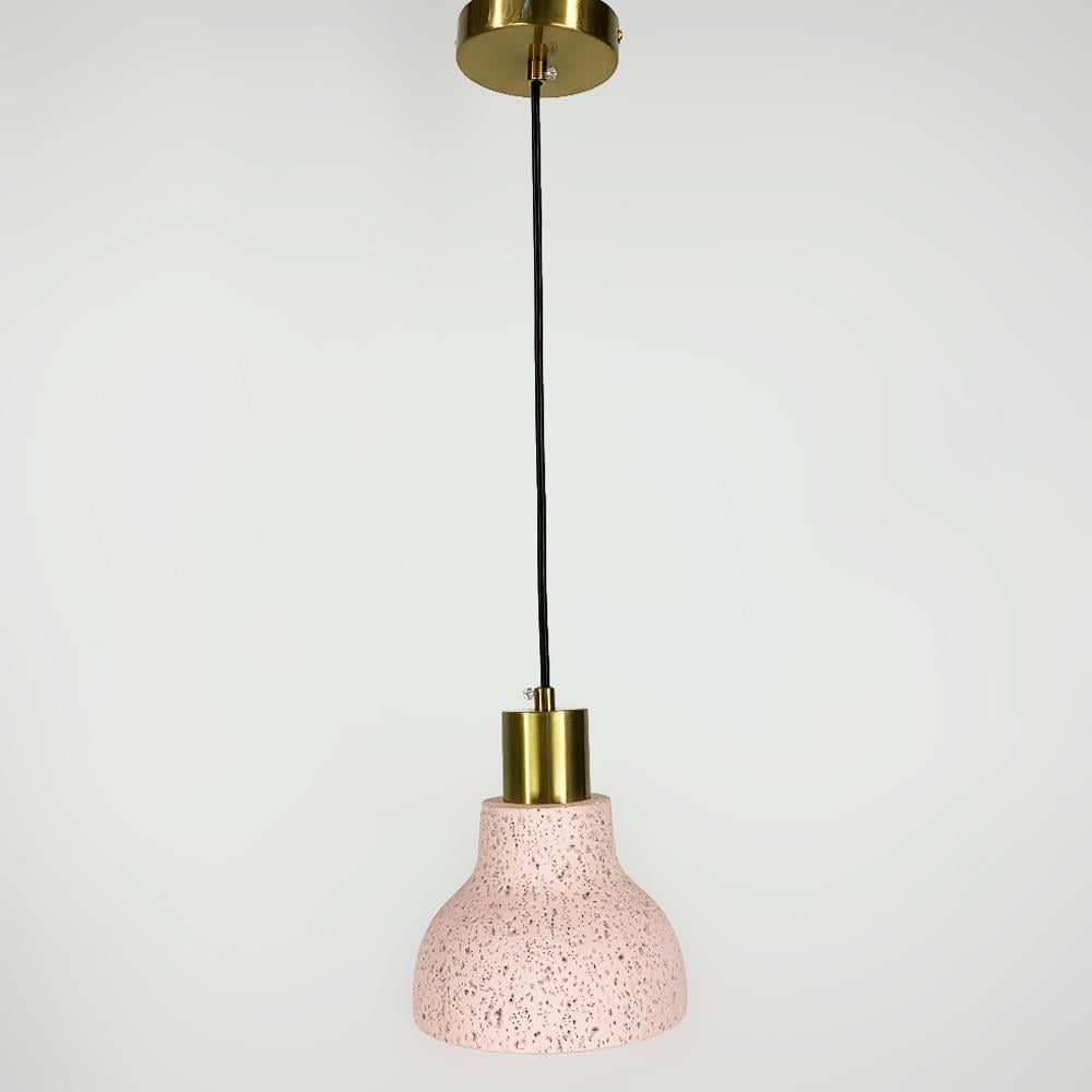 Подвес Terrazzo Toco с розовым бетонным плафоном в стиле Ар-деко (MJ167/1 RED)