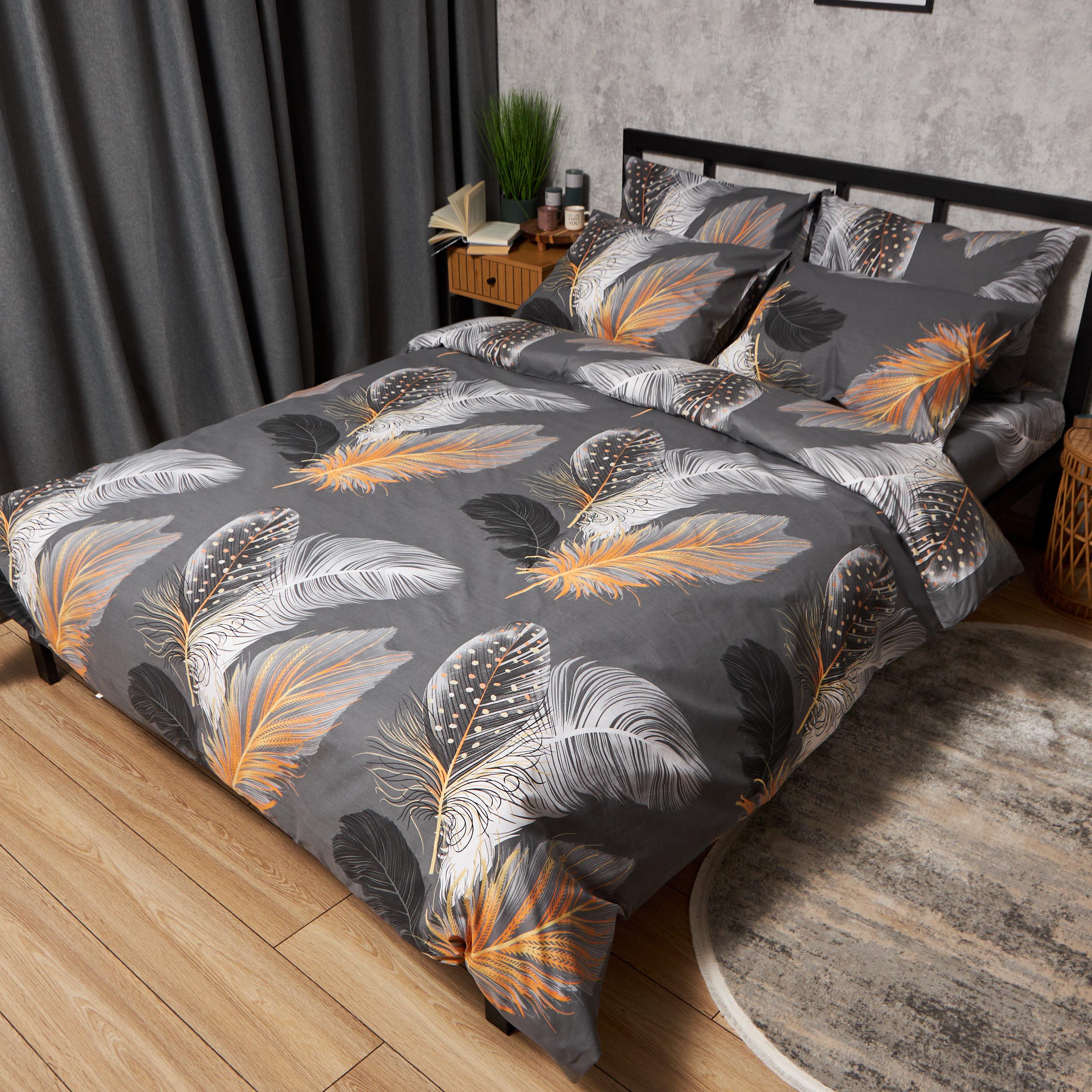 Комплект постельного белья Moon&Star бязь Gold Люкс Mystic Feathers полуторный евро наволочка 2 шт. 160х220 см (MS-820009507)