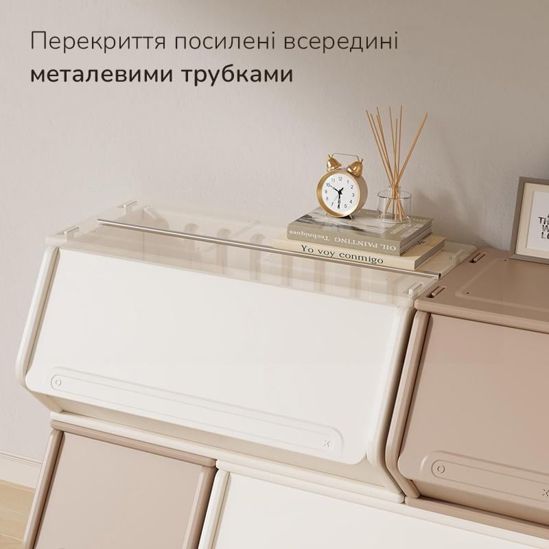 Ящик для игрушек Lumpurini Tabita модульный S Белый (4c414722) - фото 8 Ящик для игрушек Lumpurini Tabita модульный S Белый (4c414722) - фото 8