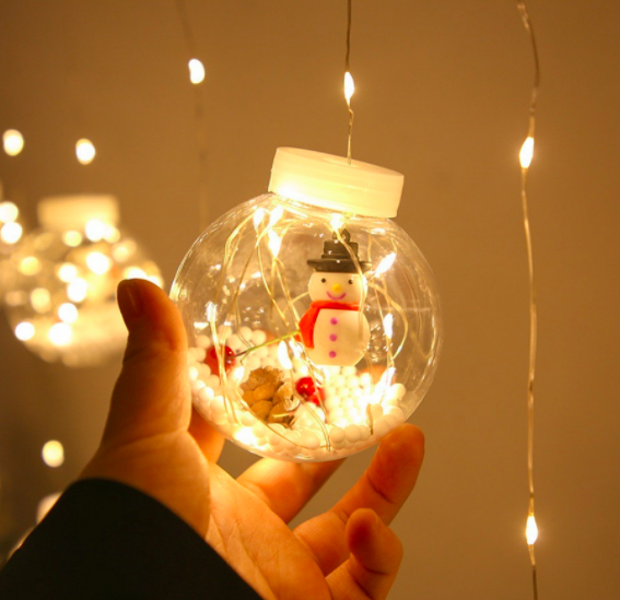 Гирлянда Alphatrade светодиодная бахрома Шары 3х0,8 м 200 LED 10 шариков Теплый белый (120901) - фото 2