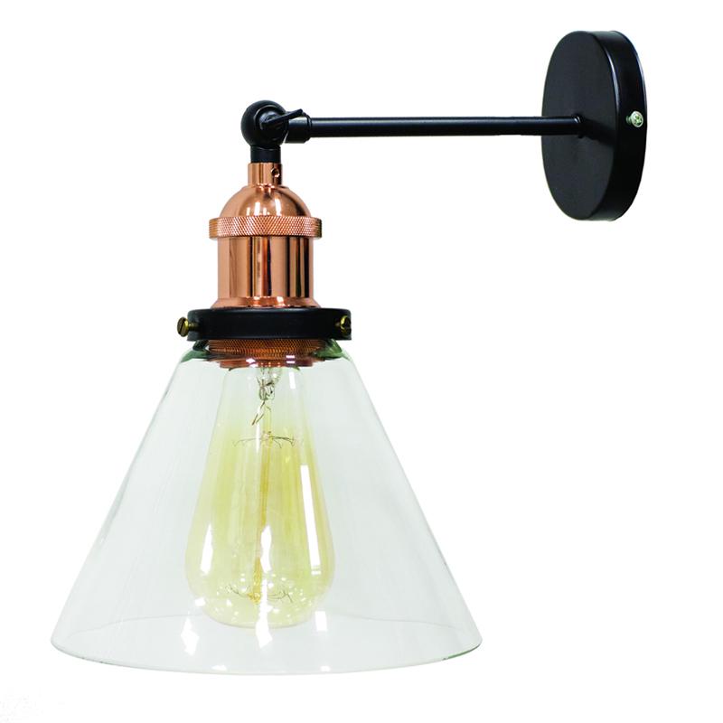 Настінний світильник LS-18133-1 Чорний/Прозорий