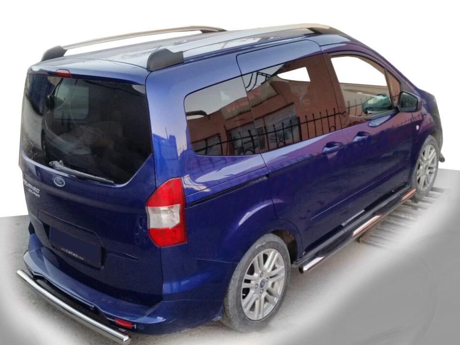 Боковые трубы CAN для Ford Courier 2014-2023 гг. нержавеющая сталь Хром