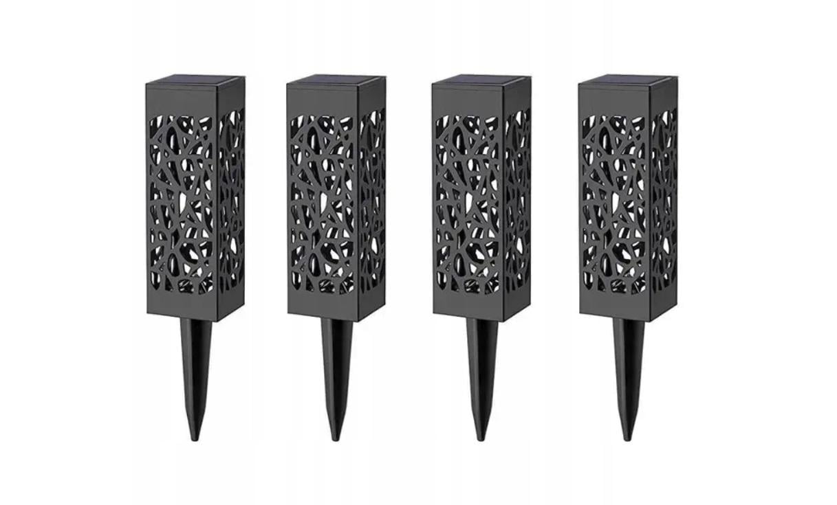 Лампы садовые на солнечной батарее с датчиком сумерек 4 шт. (2372)