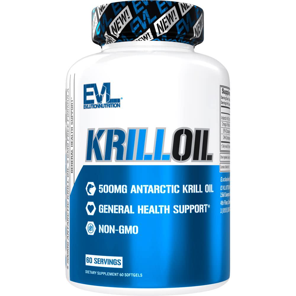Масло криля Evlution Nutrition Krill Oil 500 mg 60 Softgels