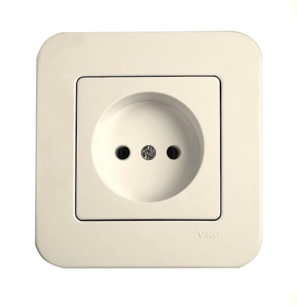 Розетка одинарная без заземления Viko Rollina Кремовый (00000012920)