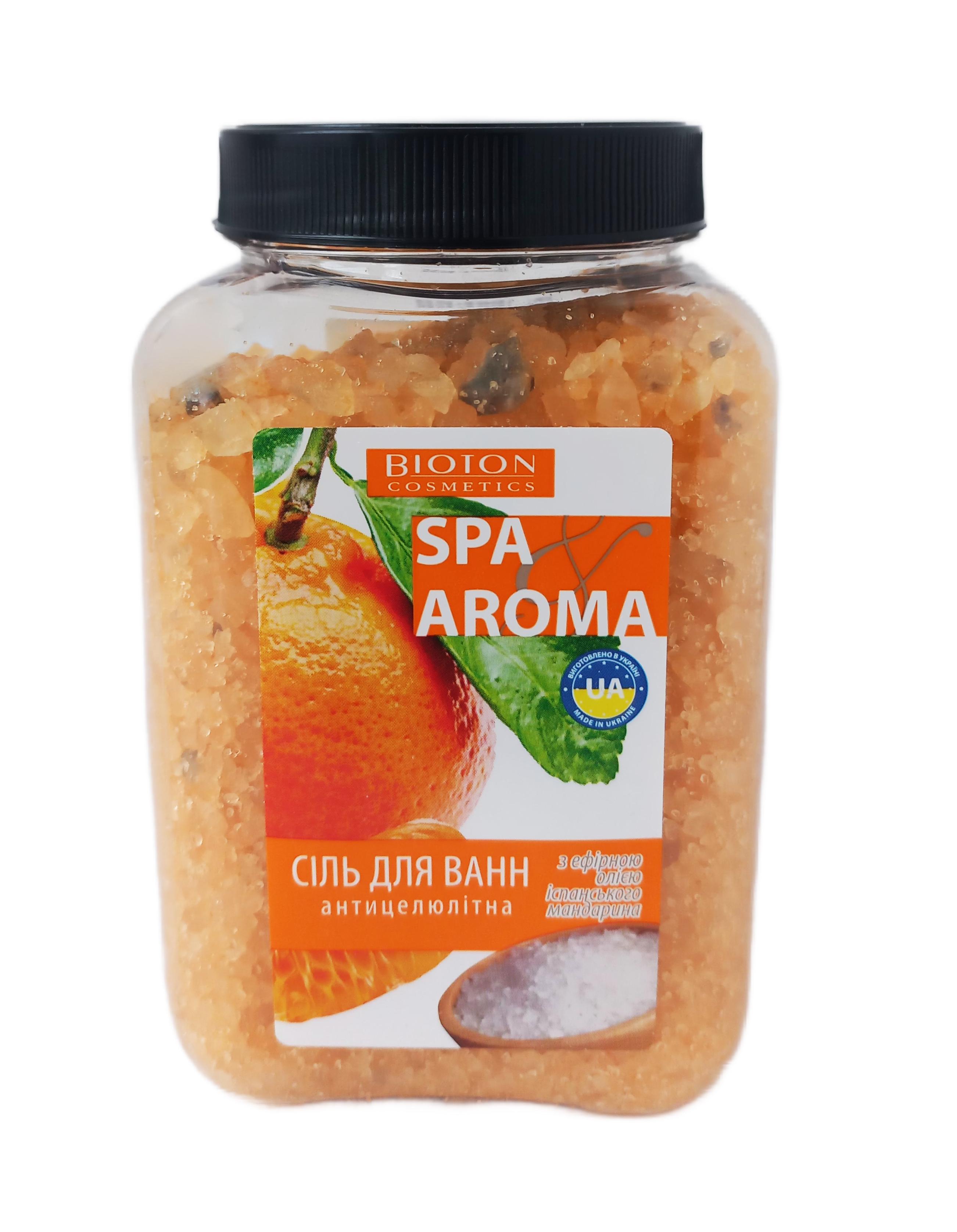 Соль для ванн BIOTON COSMETICS Spa Aroma антицеллюлитная с эфирным маслом испанского мандарина 750 г (129471)