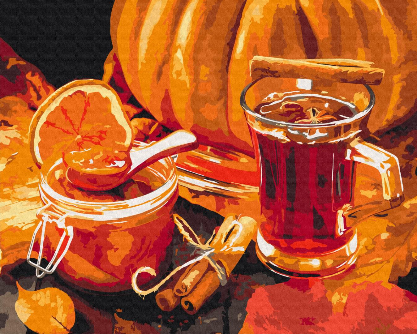 Картина по номерам Brushme Премиум Осенний чай 40x50 см (PBS52636)