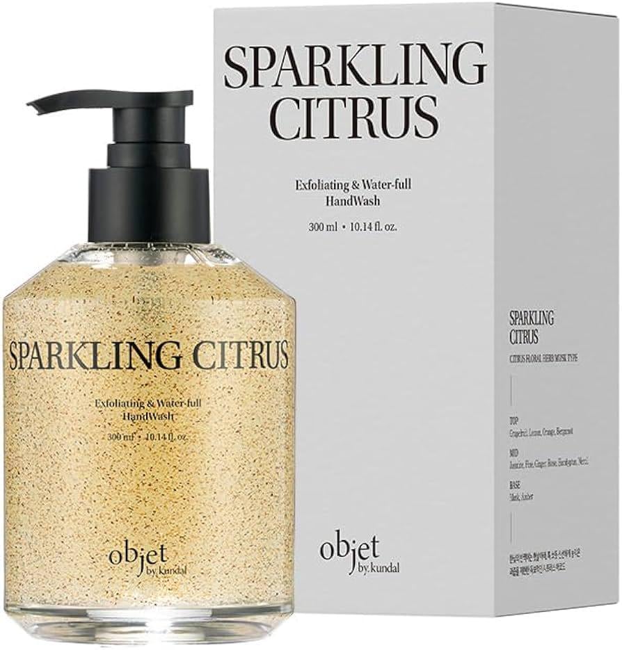 Мыло-эксфолиант для рук парфюмированное Objet by Kundal Exfoliating&Waterfull Hand Wash Sparkling Citrus 300 мл (29879090)