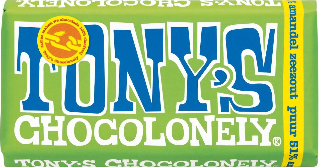 Шоколад Tony's Chocolonely Dark Almond Sea Salt Chocolate Bar 180 г (1924864527)