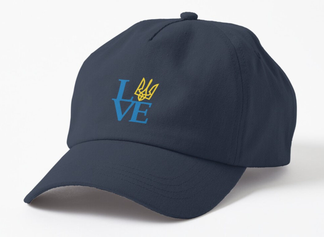 Кепка унисекс Malfini с патриотическим принтом "Люблю Украину Love Ukraine" Темно-синий (УКР170К-1667879316)
