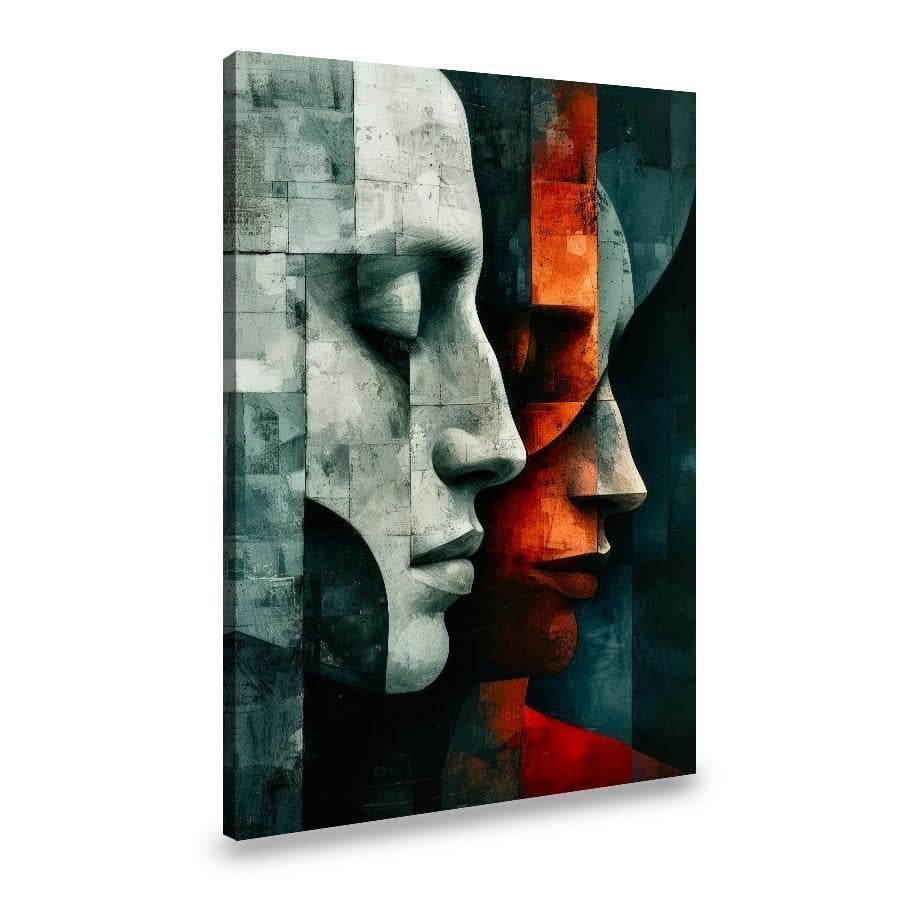 Картина на холсте Абстракция лица людей 80x54 см (83VP_L)
