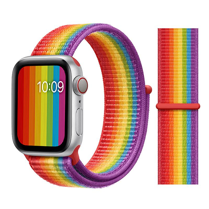 Ремінець нейлоновий Sport Loop Band для Apple Watch 42/44/45 мм Series SE/7/6/5/4/3/2/1 №39 Colorful - фото 2