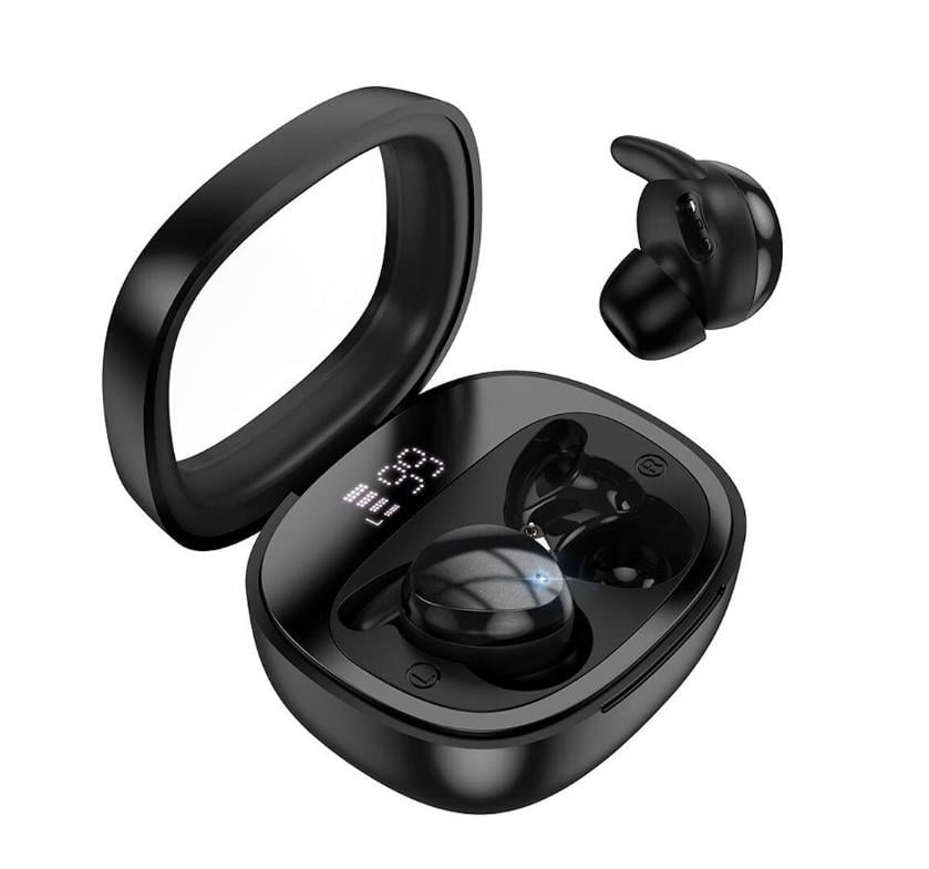 Наушники в кейсе Hoco Shadow true wireless sleep BT headset EW65 Черный - фото 1