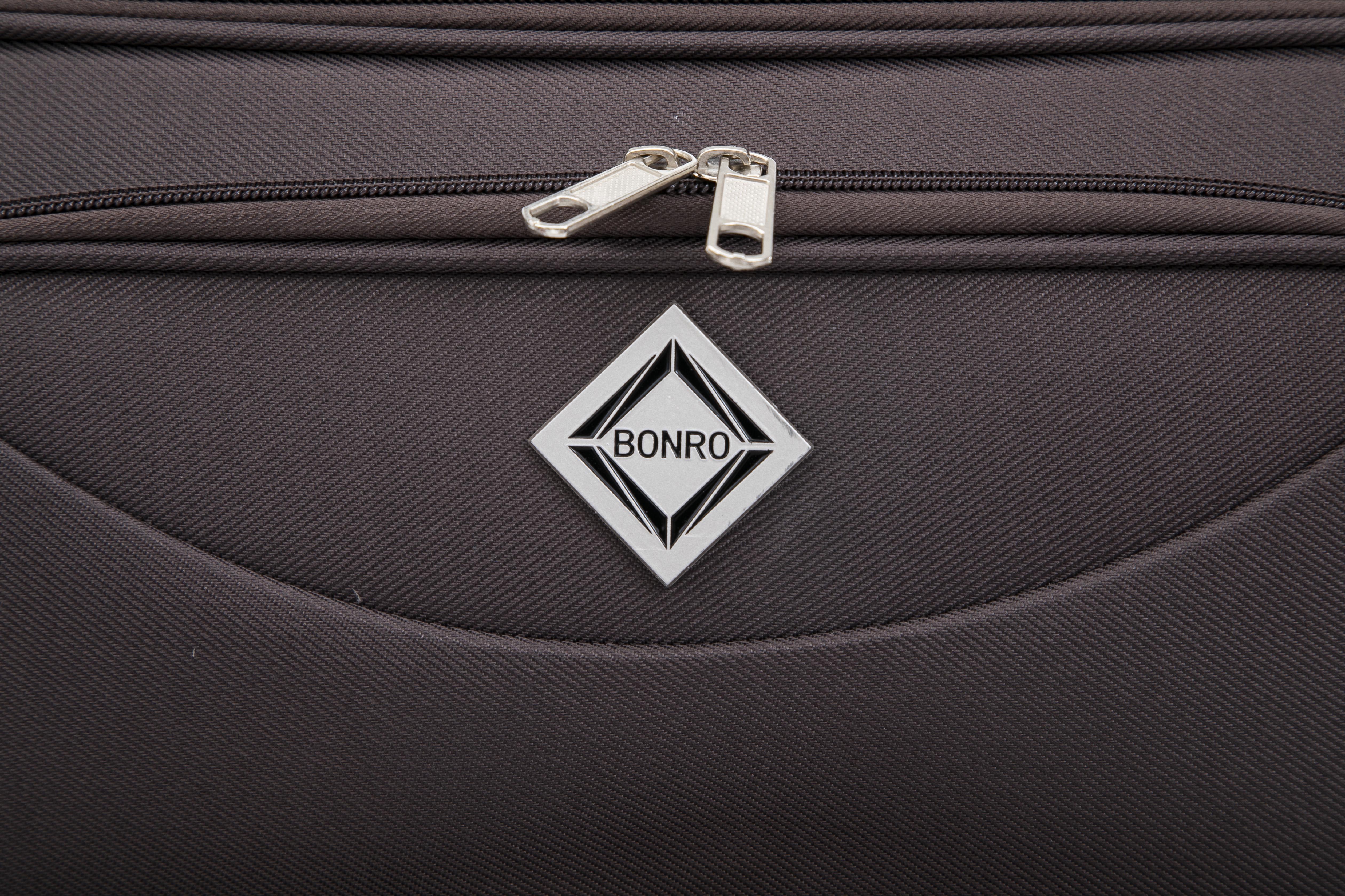 Валізи тканинні Bonro Tourist велика/середня 2 шт. Коричневий (5653) - фото 13