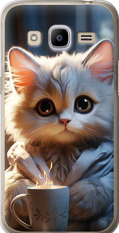 Чехол на Samsung Galaxy J2 (2016) J210 White cat (5646u-270-42517)