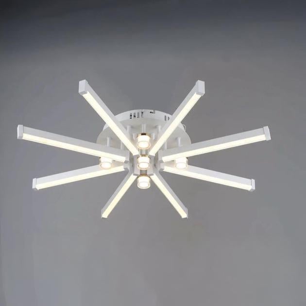 LED-люстра потолочная Sirius с линейными плафонами 3000/6500K IP20 B YH1309/8+5 WT+GD 58W Белый/Золотой (28688371)