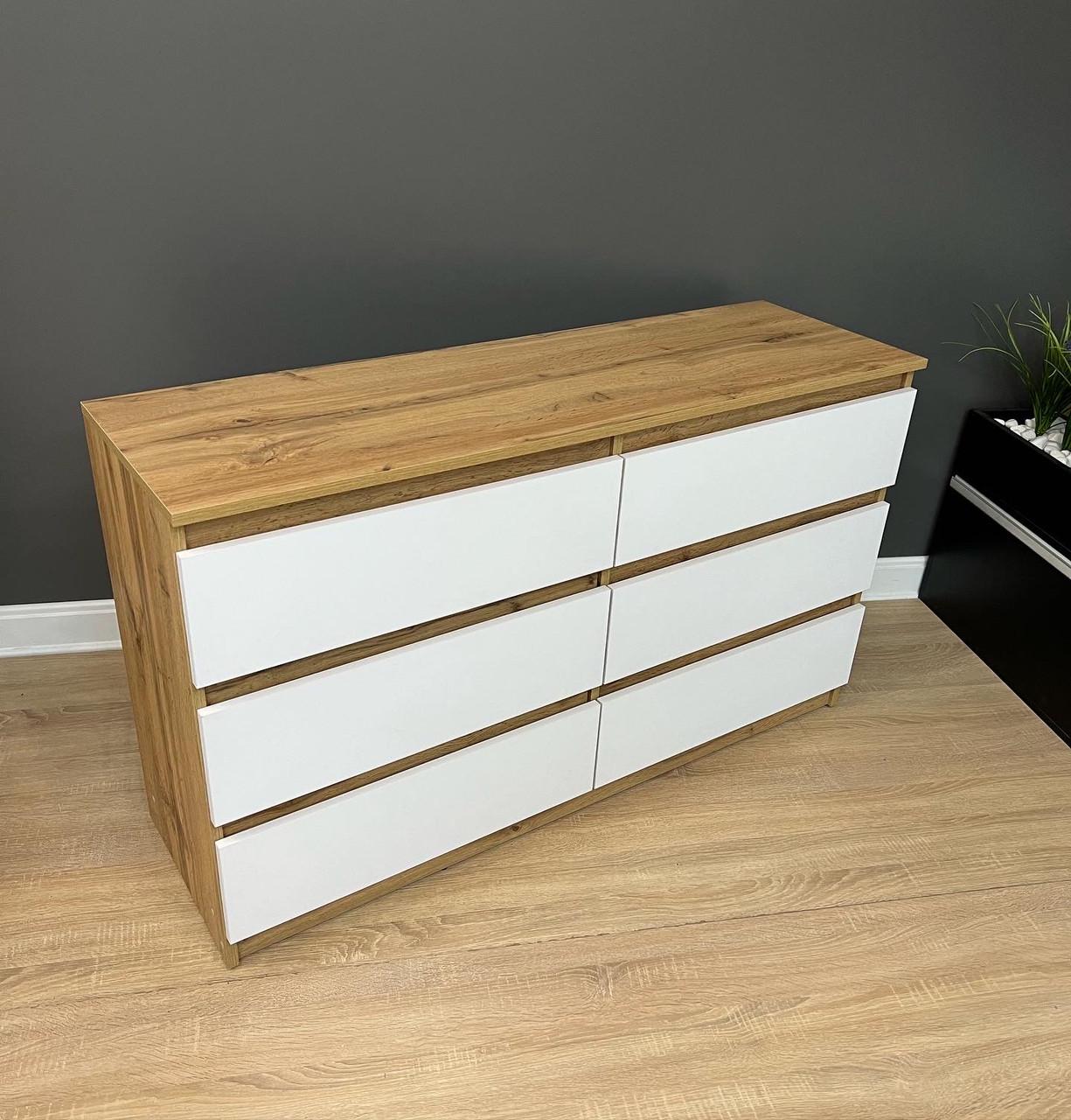 Комод Kvatro 130 6 шухляд 1300х750х400 мм Дуб Аппалачі/ Німфея альба - фото 3 Комод Kvatro 130 6 шухляд 1300х750х400 мм Дуб Аппалачі/ Німфея альба - фото 3