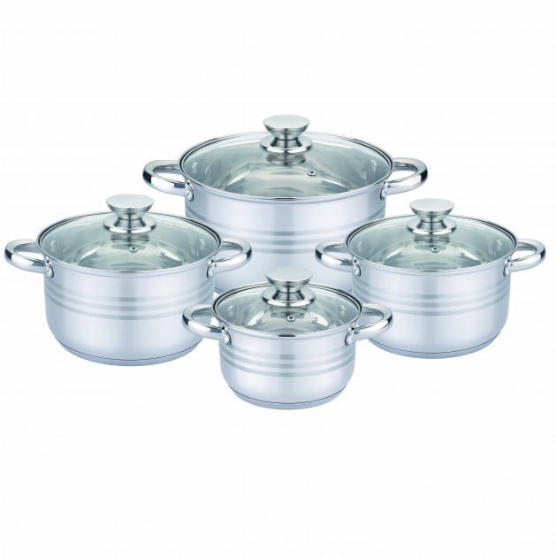 Набір каструль Unique UN-5032 з кришками 4 шт.