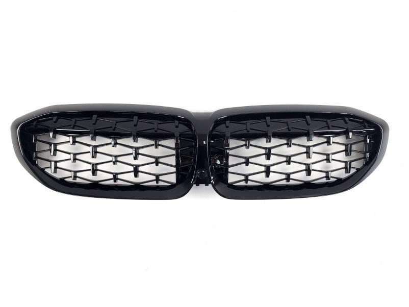 Ноздри Diamond Black 2018-2022 GBT для BMW 3 серия G20/21 2018- гг. пластик Черный (146514)
