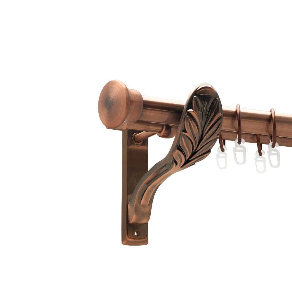 Карниз Orvit Дуо двухрядный гладкий 25/19 мм 240 см Античная медь (00-00021785)