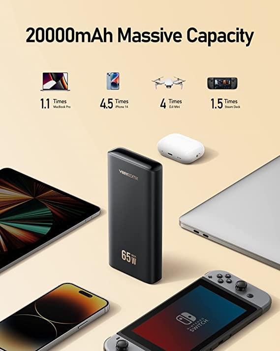 Повербанк 20000 мАг 65 Вт PD 3.0 та QC 3.0 - фото 5 Повербанк 20000 мАг 65 Вт PD 3.0 та QC 3.0 - фото 5