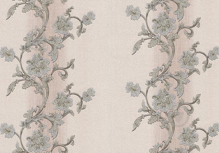 Обои Lanita виниловые на флизелиновой основе Монако декор ДХН-916-5 св.-бежевый цв.фл. (1,06х10,05м.)