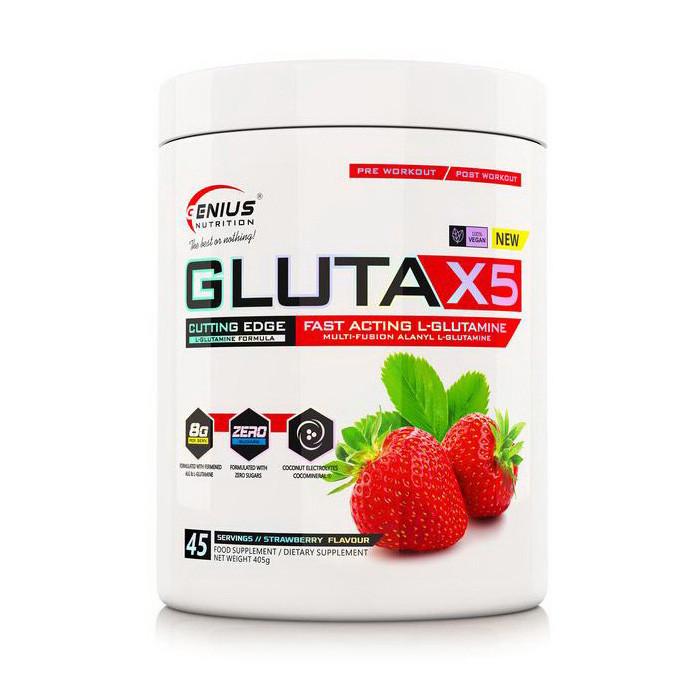 Глютамін Genius Nutrition GLUTAX5 405 г Полуниця (20539-01)