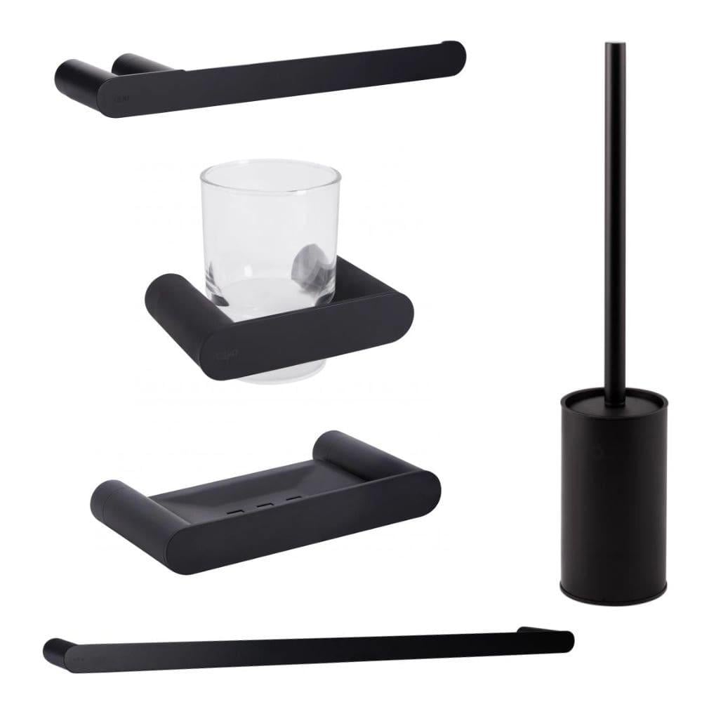 Набор аксессуаров для ванной Qtap Scorpio 1 Black Matt (FRRS00051851)