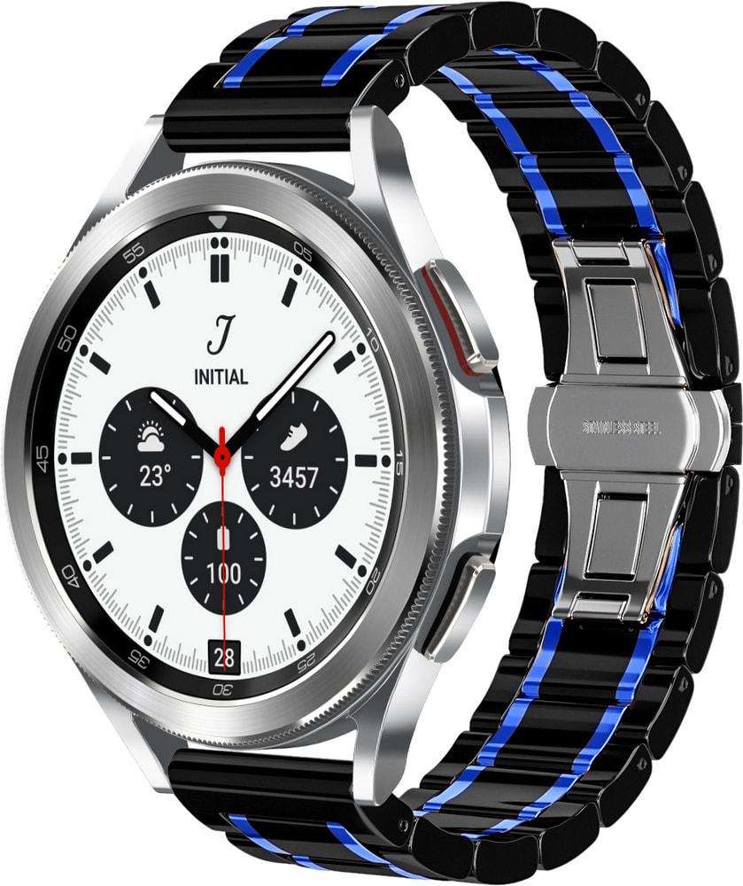 Ремешок керамический Ceramo для Galaxy Watch 4 44 мм Black/Blue (28726-43)