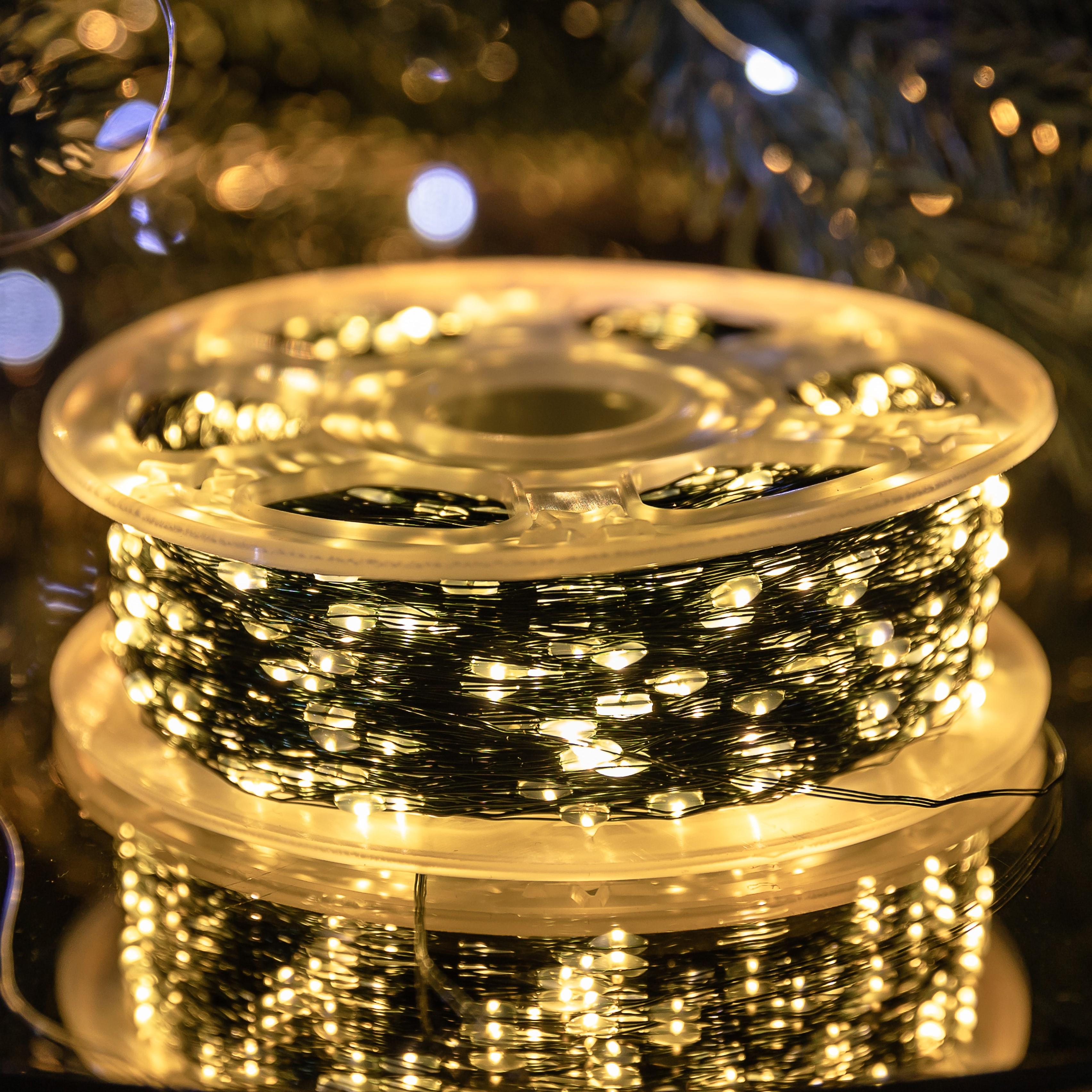 Гирлянда Роса нить 500 LED с пультом от сети 50 м Желтый (500L50MGY)