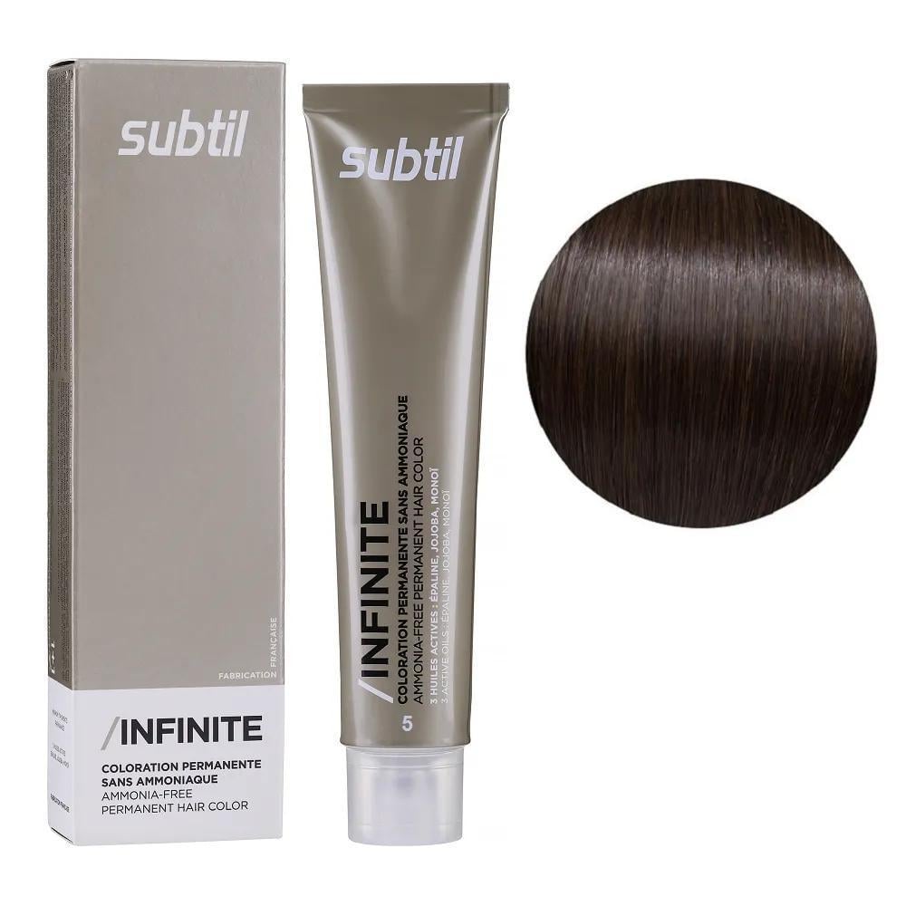 Крем-краска безаммиачная для волос Subtil Infinite Permanent Hair Color 5 Светлый шатен 60 мл