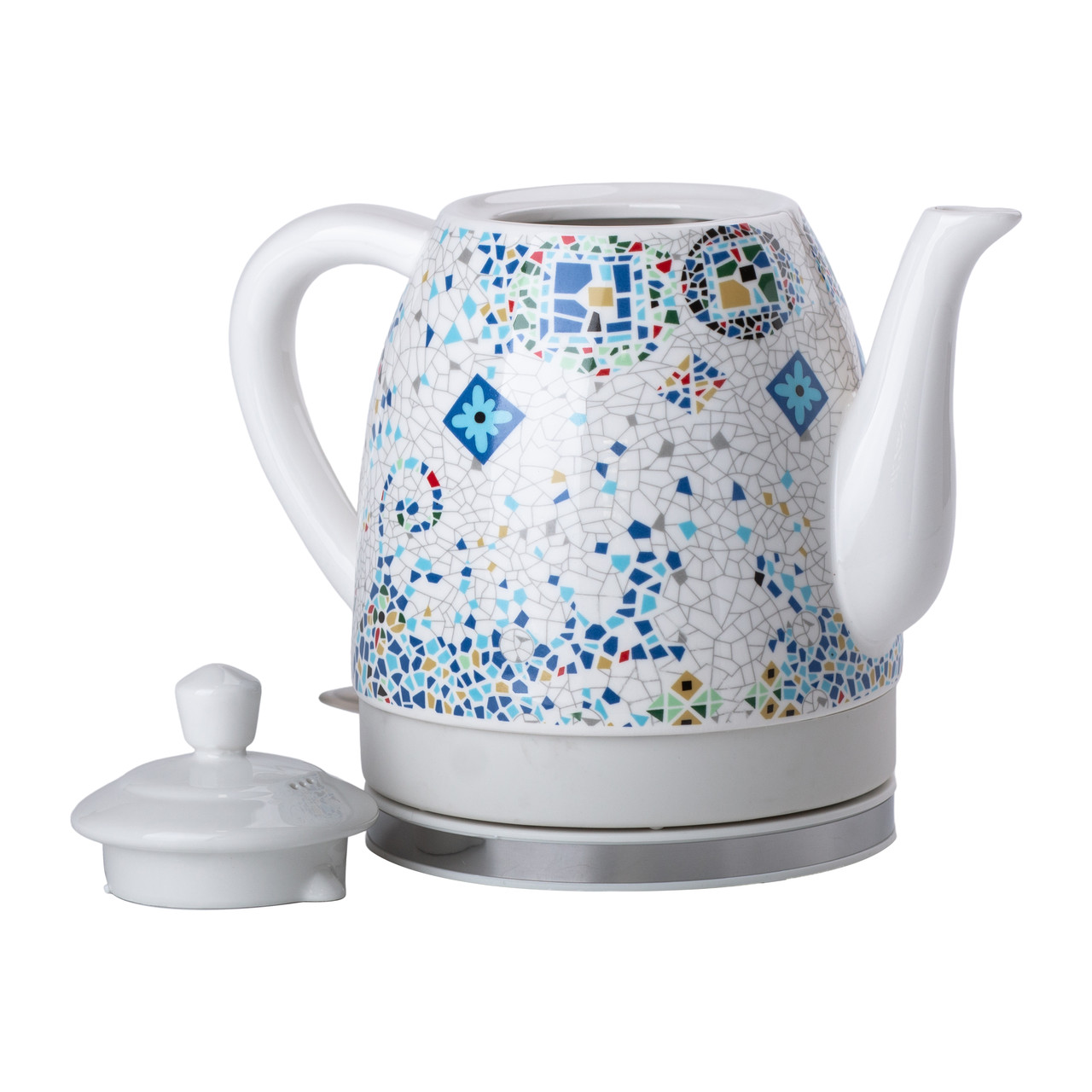 Електрочайник керамічний Sokany SK-09008 із принтом автоматичне вимкнення 1,5 л Білий (SK-09008) - фото 4 Електрочайник керамічний Sokany SK-09008 із принтом автоматичне вимкнення 1,5 л Білий (SK-09008) - фото 4