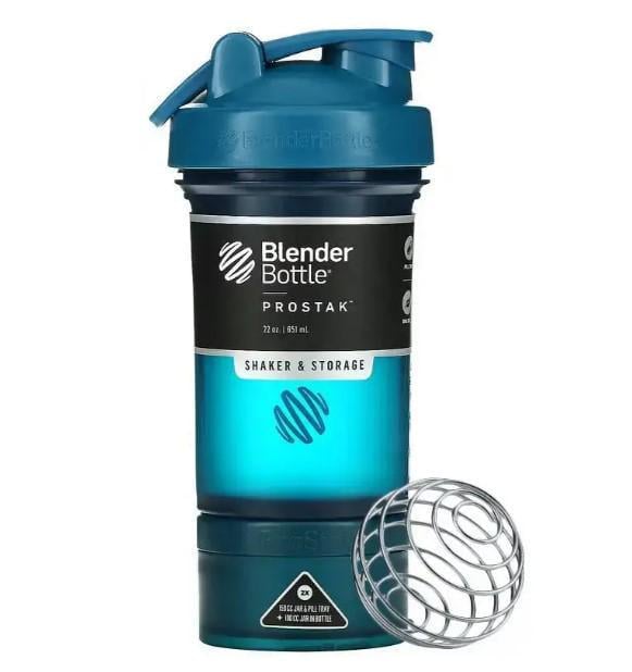 Шейкер спортивный Blender Bottle ProStak 22 oz/650 мл с 2-мя контейнерами Navy (PS 22oz Navy)