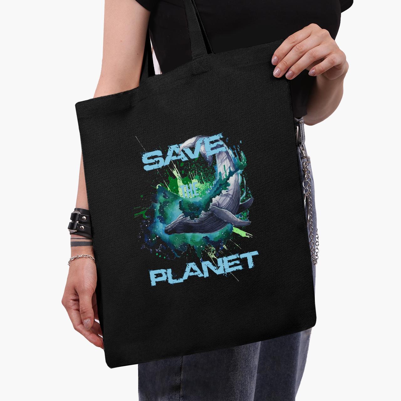 Эко сумка шоппер Ecology 41х35 см Чорний (9227-1337-BK)