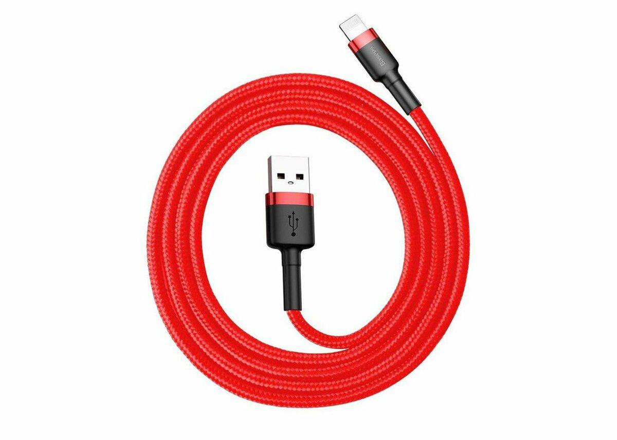 Кабель Baseus Cafule Cable USB For Lightning 1,5 A 2 м Red