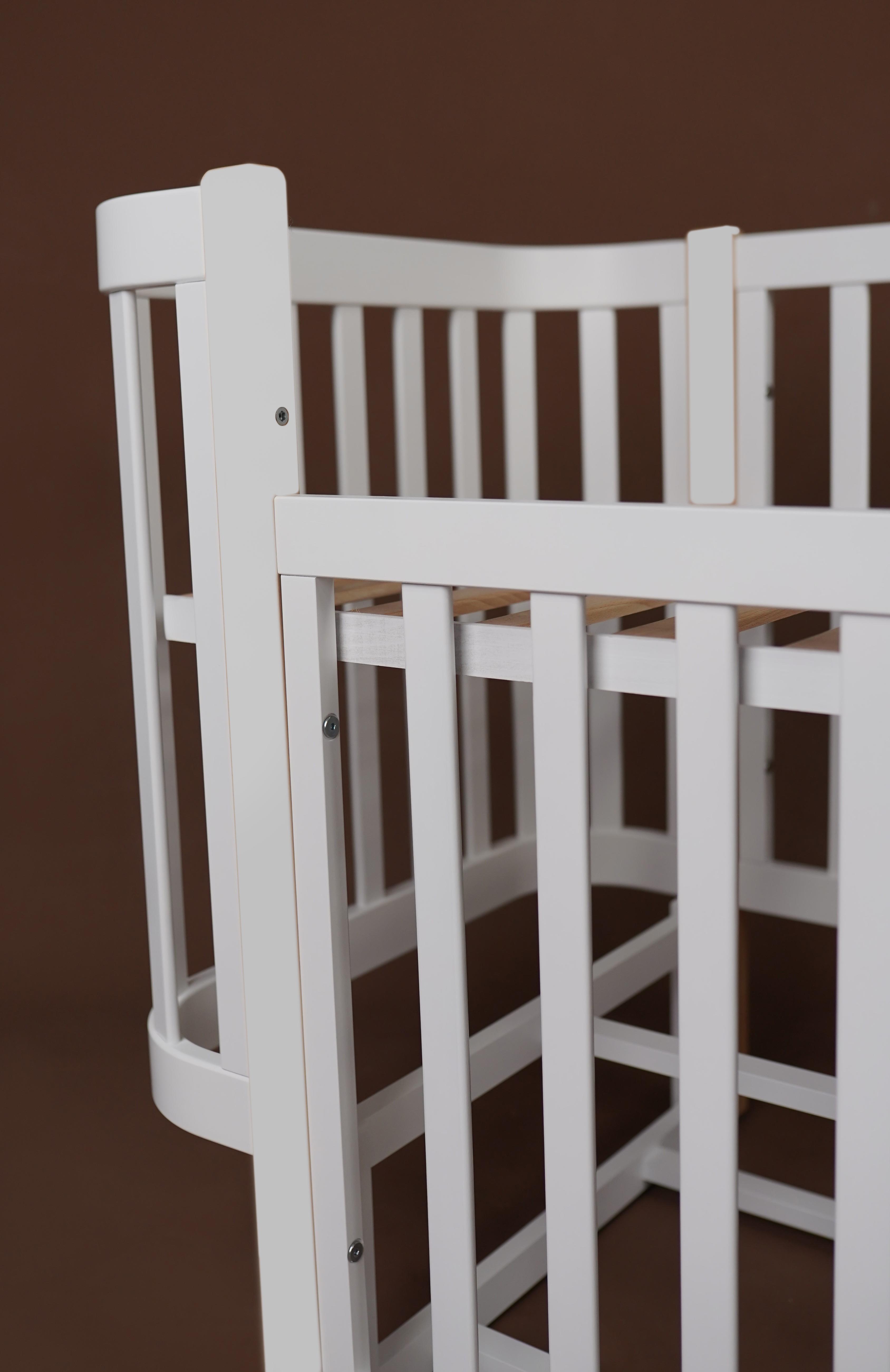 Детская кроватка Dominanta Венеция с маятником и подвижной боковиной Белый (ЛД 9 Б_02) - фото 4