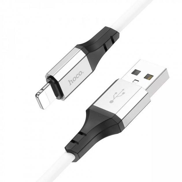 Кабель синхронизации Hoco X86 USB-Lightning 2,4 А 1 м White (3_05481) - фото 2