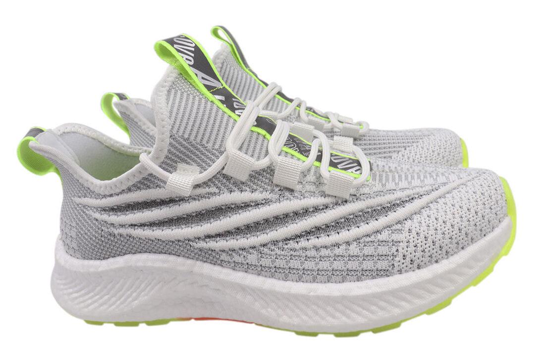 Кроссовки мужские из текстиля на низком ходу на шнуровке р. 42 Белый (139-21LK)