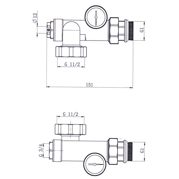 Комплект подключения Raftec PCNR03 для коллекторного блока 1" (55882) - фото 2