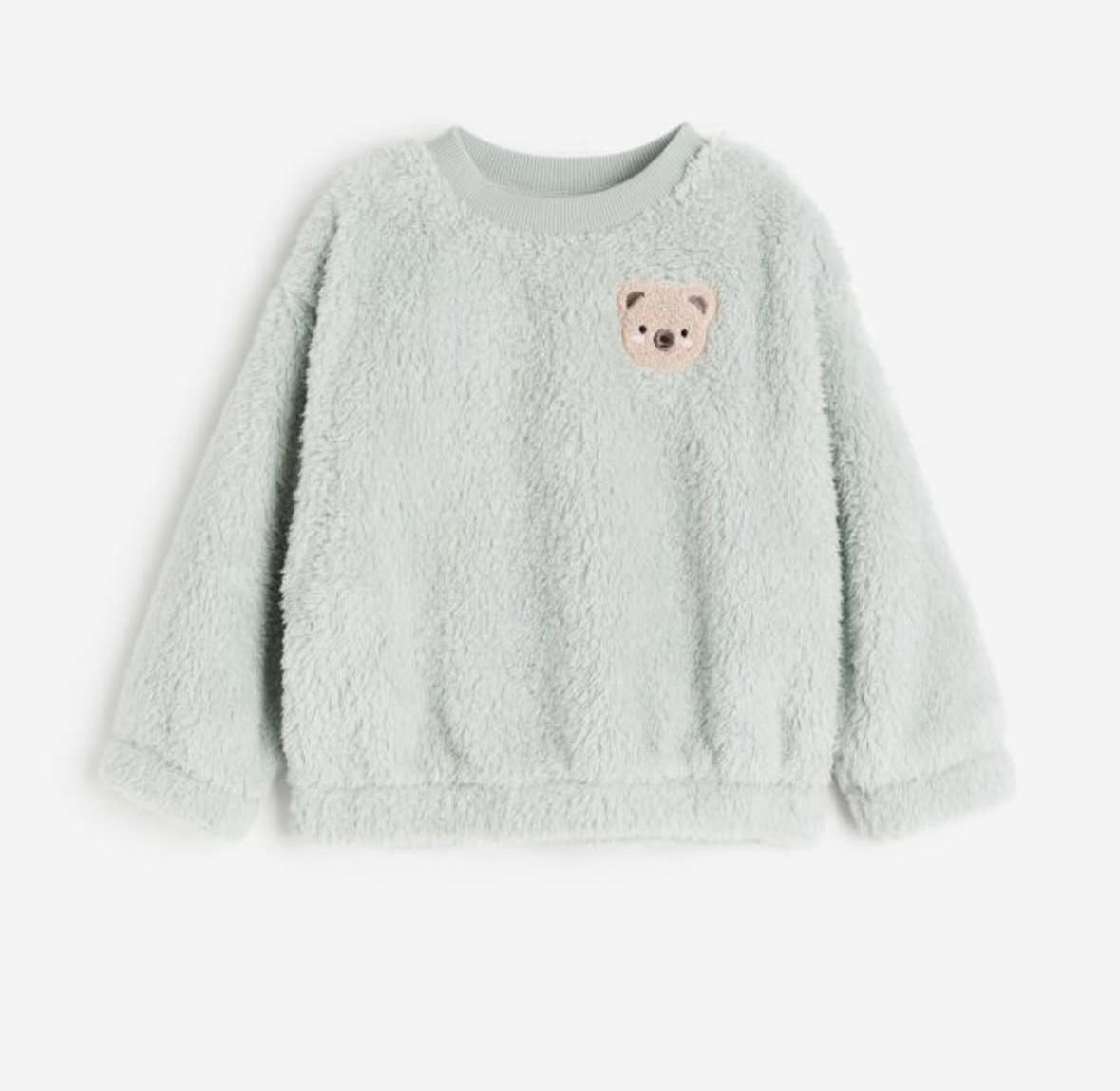 Свитшот детский утепленный H&M 122-128 см Зеленый (1209659)