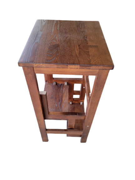 Табурет-стремянка складная 3 ступеньки Орех (12855165) - фото 5 Табурет-стремянка складная 3 ступеньки Орех (12855165) - фото 5