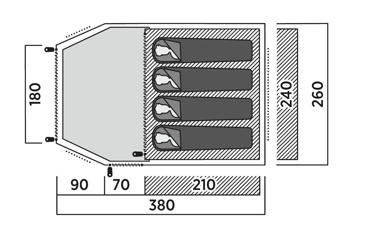 Намет чотиримісний Easy Camp Lomsdal 4 (931551) - фото 7