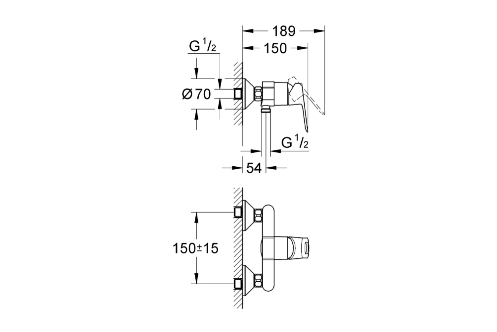 Змішувач для душу Grohe BauLoop 23340000 (374058) - фото 2